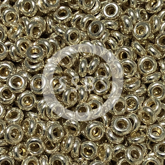 TOHO TD-8-PF558  - 8/0  Galvanized PermaFinish Silver Demi Beads, 5 gm