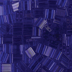 Miyuki Tila TL-151  5 mm Transparent Cobalt Beads - 5 or 10 gm