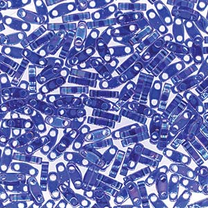 Miyuki Quarter Tila QTL-177 Perles AB cobalt transparentes 5 x 1,2 mm - 5 ou 10 g