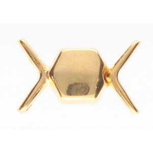 Cymbal™ Vorino II Chevron Magnetic Clasp, 18.6 x 11 mm - 24K Gold Plated or Antique Silver Plated - 1 Piece