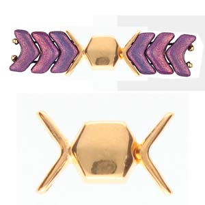 Cymbal™ Vorino II Chevron Magnetic Clasp, 18.6 x 11 mm - 24K Gold Plated or Antique Silver Plated - 1 Piece
