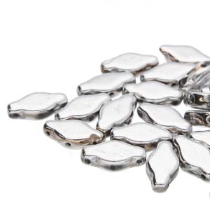 Czech Navette 00030-27000  6 x 12 mm Crystal Full Labrador Beads - 20 Beads
