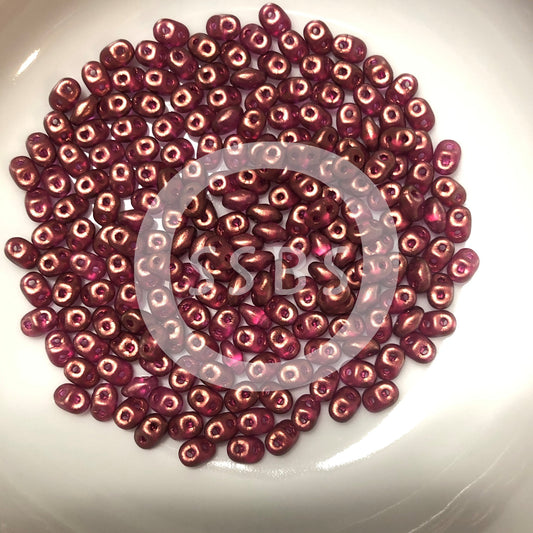 Matubo Superduo 2.5 x 5 mm 00030-29260  Halo French Rose Beads - 5 or 10 gm