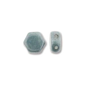 Czech Honeycomb 6 mm 03000-14464  Blue Luster 2-Hole Beads - 30 Beads