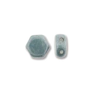 Nid d'abeille tchèque 6 mm 03000-14464 Perles à 2 trous bleu lustre - 30 perles