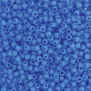 Miyuki Delica DB2134  11/0 Duracoat Opaque Delphinium Blue Dyed Cylinder/Tube Beads, 5 or 10 gm