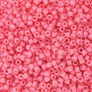 Miyuki Delica DB2115 11/0 Duracoat Opaque Guava Pink Cylinder/Tube Beads, 5 or 10 gm