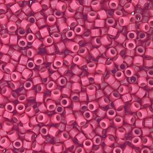 Miyuki Delica DB2118 11/0 Duracoat Opaque Pansy Pink Dyed Cylinder/Tube Beads, 5 or 10 gm