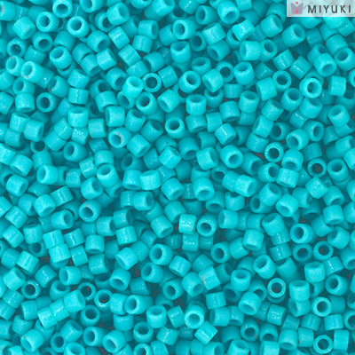 Miyuki Delica DB2130 11/0 Duracoat Opaque Underwater Blue Dyed Cylinder/Tube Beads, 5 or 10 gm