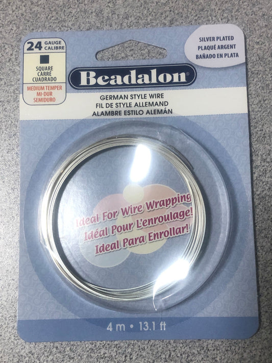 Silver Plated German Style Wire - 20 M, 26 Gauge