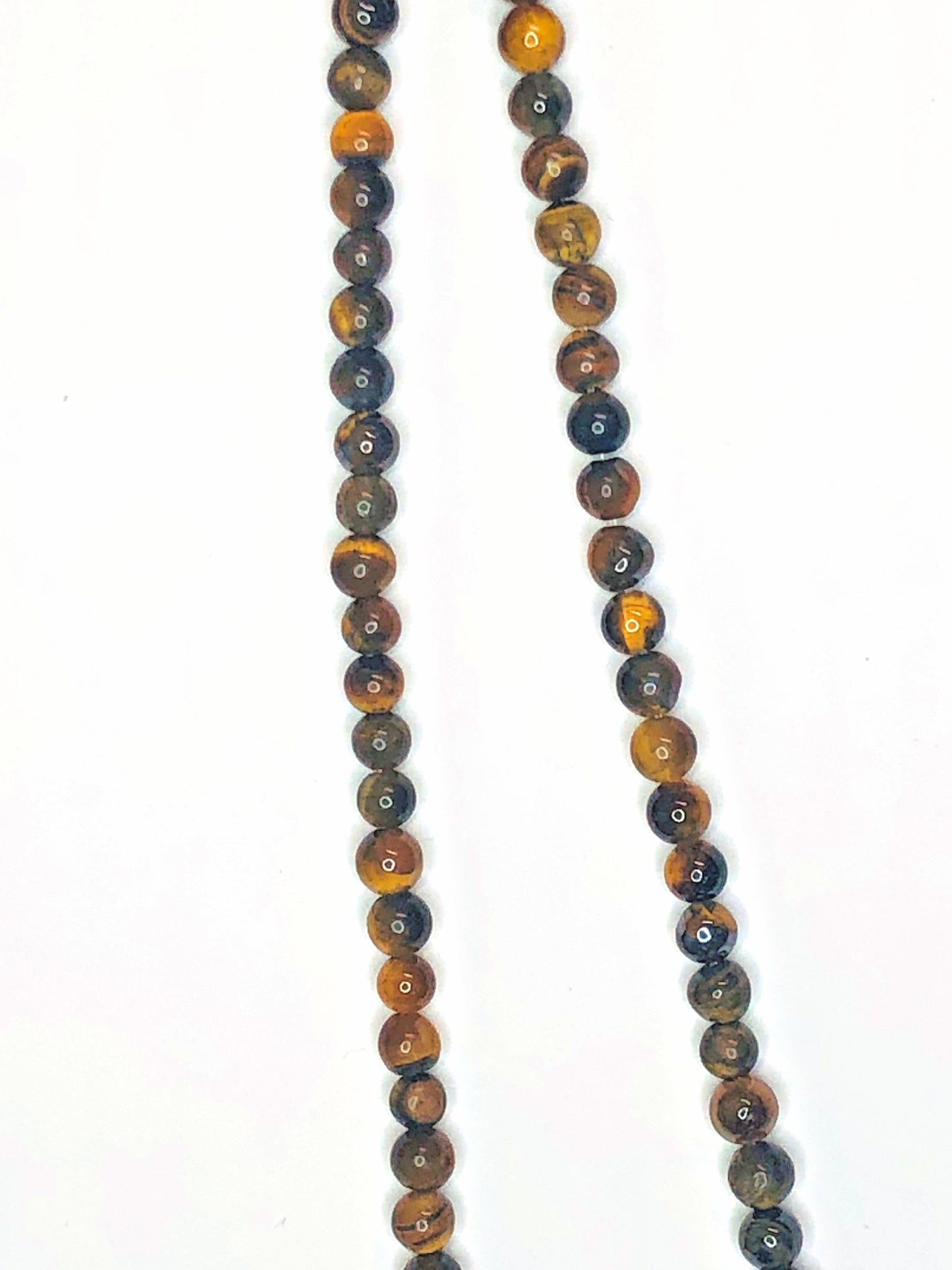 Bead Gallery Tiger's Eye Semi-Precious Smooth Stone Round Beads, 4 mm - 60 Beads