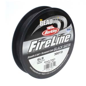 Berkley Fireline 6 lb. Black, 300 Yards Microfused Braided Bead Thread / Fishing Line