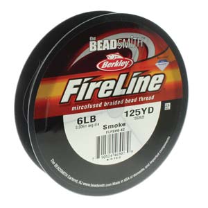 Berkley Fireline 6 lb. Smoke, 125 Yards Microfused Braided Bead Thread / Fishing Line