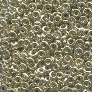 Miyuki  SPR2-4201 Galvanized Silver 2.2 x 1 mm Glass Spacer Beads - 5 or 10 gm