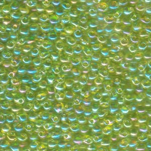 Miyuki Drop 2,8 mm DP28-258 Transparentní Chartreuse Green AB Beads - 5 nebo 10 g