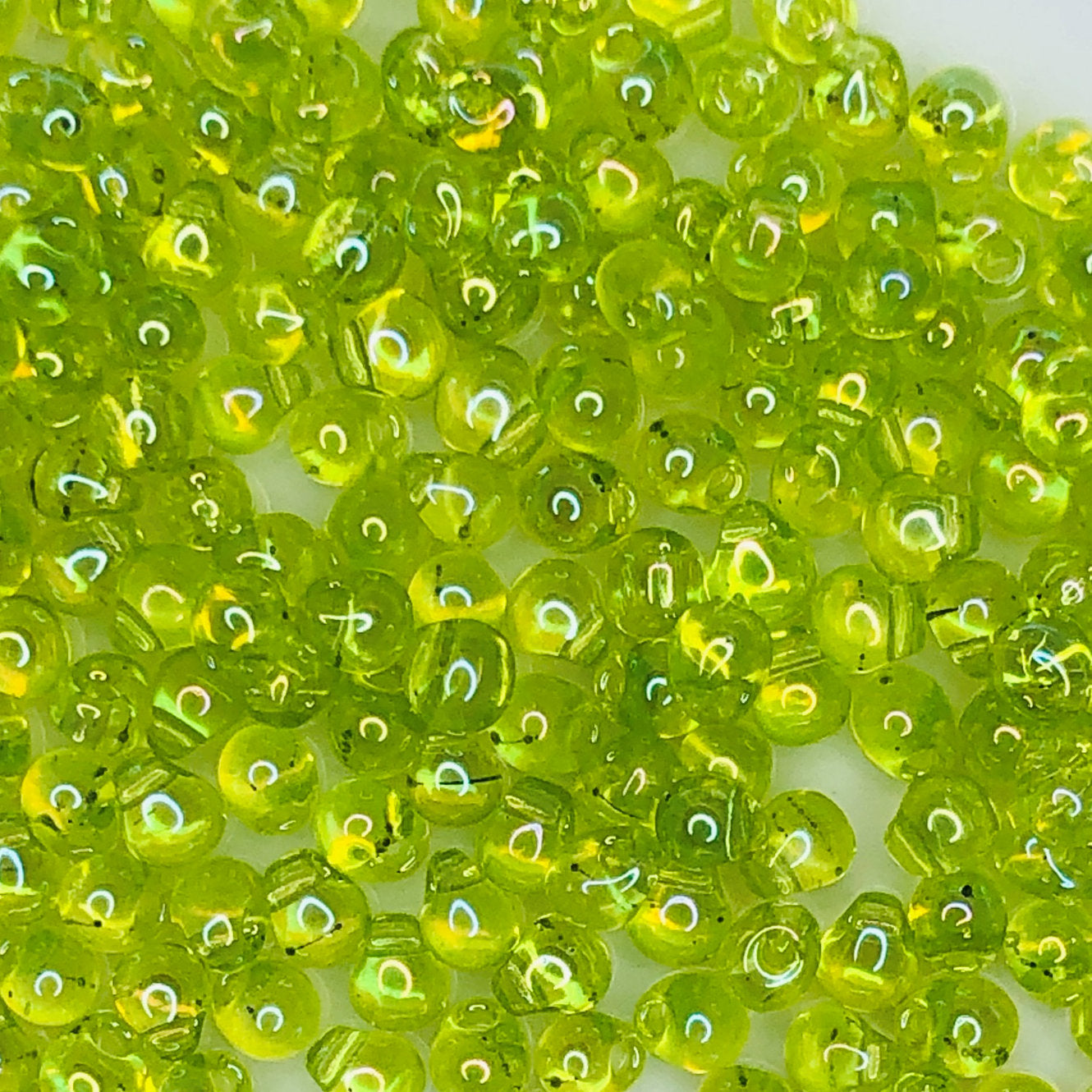 Miyuki Drop 2.8 mm DP28-258  Transparent Chartreuse Green AB Beads - 5 or 10 gm