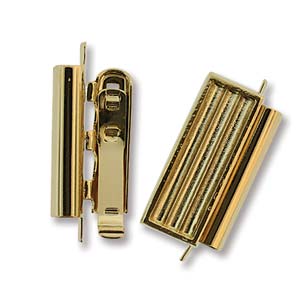 Elegant Elements Beadslide Clasp for Delica Inlay - Gold 10 x 18 mm - 1 Clasp
