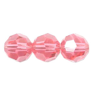 Cristal Swarovski 5000 Perles rondes à facettes rose indien, 3 mm - 2 ou 24 perles