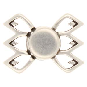 Cymbal™ Fylakopi III GemDuo Magnetic Clasp, 23.6 x 16.8 mm, Antique Silver Plated  - 1 Clasp