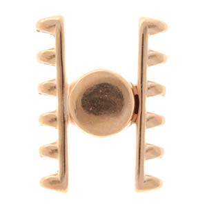 Cymbal™ Ateni VI Superduo Magnetic Clasp, 18 x 24.3 mm, Rose Gold Plated - 1 Clasp