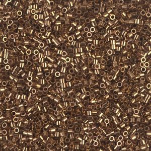 Miyuki Delica DBS22L / DBS022L  15/0 Metallic Light Bronze Cylinder/Tube Beads, 1, 2 or 5 gm