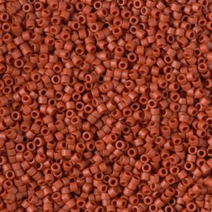 Miyuki Delica DB2288  11/0 Matte Opaque Glazed Red Cylinder/Tube Beads, 5 or 10 gm