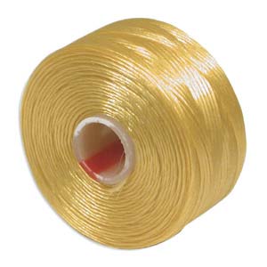 S-Lon D Tex45 Golden Yellow Bead Cord / Thread Bobbin  - 78 Yards