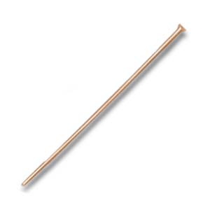 Copper Plated Headpins 22-Gauge (0.025 in) 2-Inches - 24 Headpins