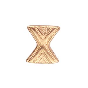 Cymbal Sostis Chevron Connector Beads, 9.5 x 11.2 mm - Ant Brass, 24K Gold Plate, Rose Gold Plate or Ant Silver Plate - 2