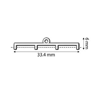 Cymbal™ Topolia IV  11/0 Delica (DB) Bead Endings™, 33.4 x 6 mm - Antique Brass Plated, 24K Gold Plated or Antique Silver Plated - 2 Beads