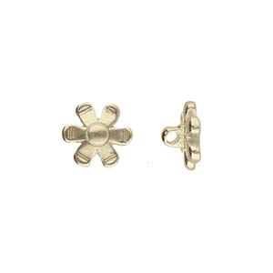Cymbal™ Gerani 11/0 Bead Substitute™, Flower, 6.2 x 5.8 mm - Antique Brass Plated, 24K Gold Plated or Antique Silver Plated- 2 Beads