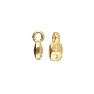 Cymbal™ Vourkoti Superduo Bead Endings™, 3.3 X 8 mm - Antique Brass Plated, 24K Gold Plated or Antique Silver Plated- 1 Pair