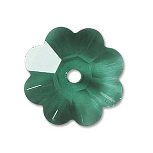 Swarovski Crystal 3700 Perle de fleur de margarita vert émeraude de 8 mm - 1 perle