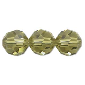 Swarovski Crystal 5000 Perles rondes à facettes de 3 mm Lime - 23 ou 24 perles