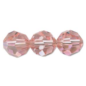 Swarovski Crystal 5000 3 mm Light Rose AB Faceted Round Beads - 23 or 24 Beads