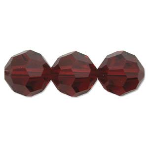 Swarovski Crystal 5000 Perles rondes à facettes rouge grenat de 5 mm - 24 perles