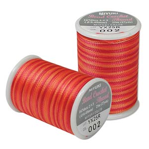 Miyuki Bead Crochet Polyester Thread - Tango #002, 167dtex (0.45 mm) - 27 yards - 1 Spool