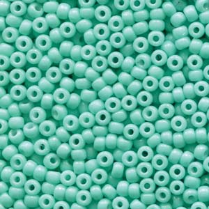Miyuki 8-4472   8/0 Duracoat Opaque Dyed Seafoam Green Seed Beads - 5 or 10 gm