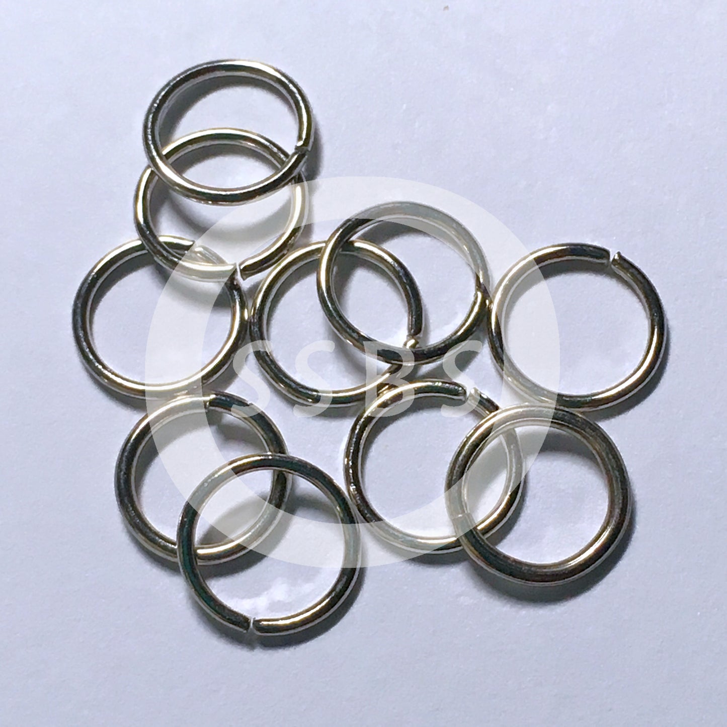 8 mm 20-Gauge Stainless Steel Unsoldered .8 mm Split Jump Rings - 10 or 20 Rings