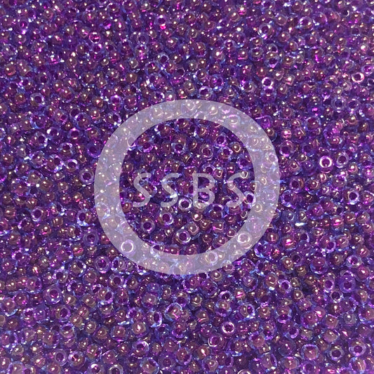 Miyuki 11-352   11/0 Purple Lined Aqua Seed Beads - 5 or 10 gm