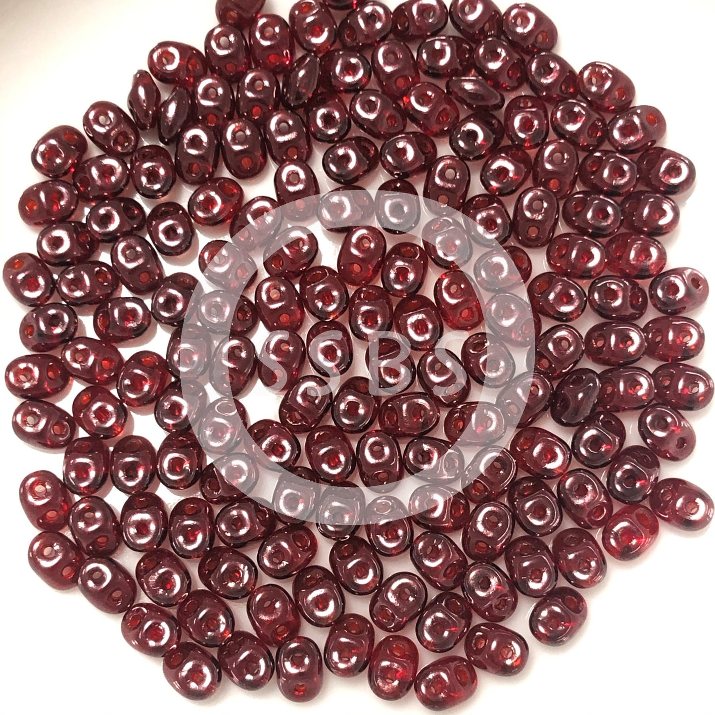 Matubo Superduo 2.5 x 5 mm 90080-15726  Red Wine Beads - 5 or 10 gm