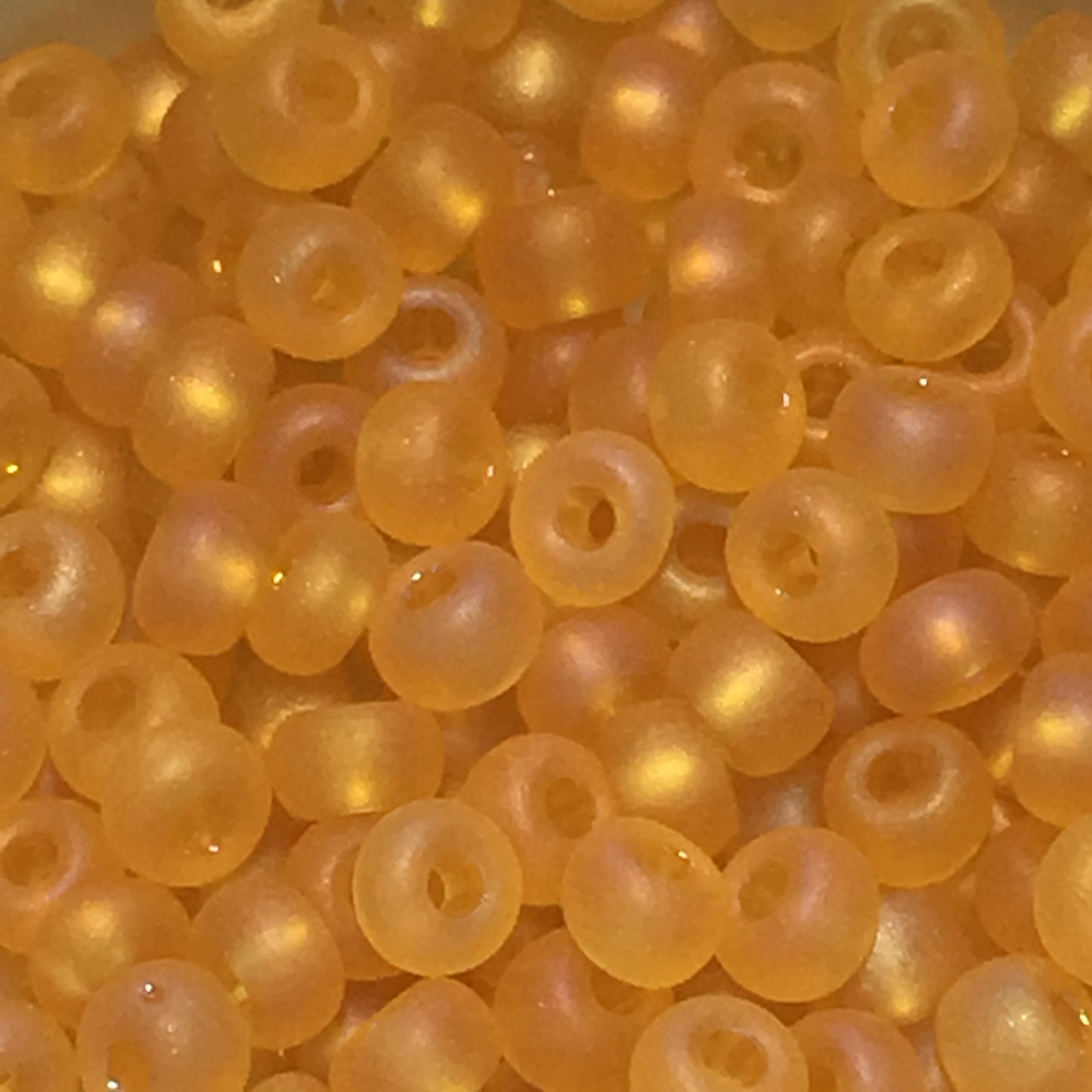 Matsuno 1-FAB-6  6/0 Frosted Amber AB Seed Beads - 1.75, 5 or 10 gm