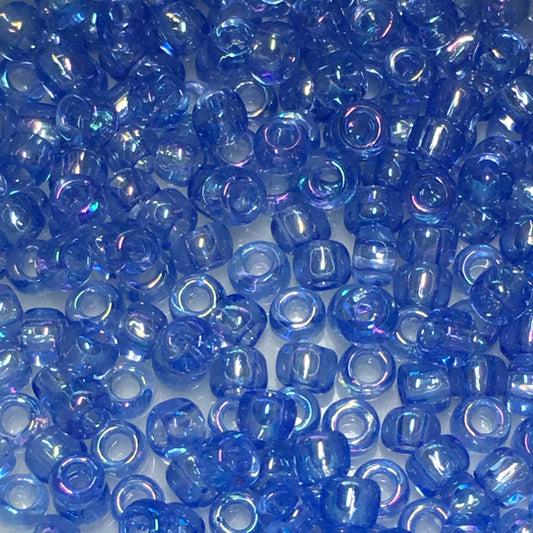 TOHO TR-8-168 Transparent Luster Light Sapphire AB Seed Beads, 5 gm