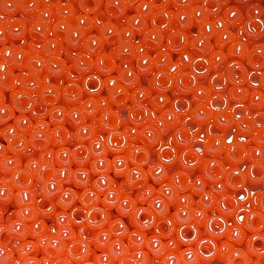 TOHO TR-11-129  11/0  Luster Opaque Pumpkin Orange Seed Beads, 5 gm