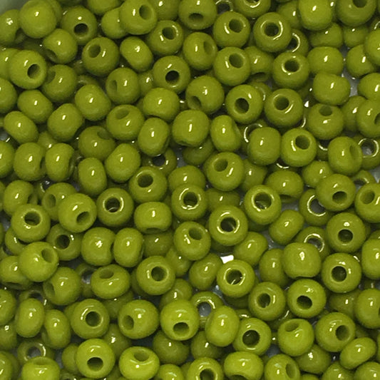 Preciosa 11/0  Opaque Olivine Seed Beads, 5 gm