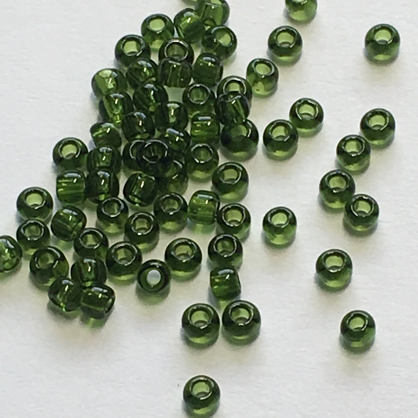TOHO TR-11-940  11/0 Transparent Olivine Seed Beads, 5 gm
