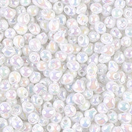 Miyuki Drop 3.4 mm DP34-471 White Pearl AB Beads - 5 gm