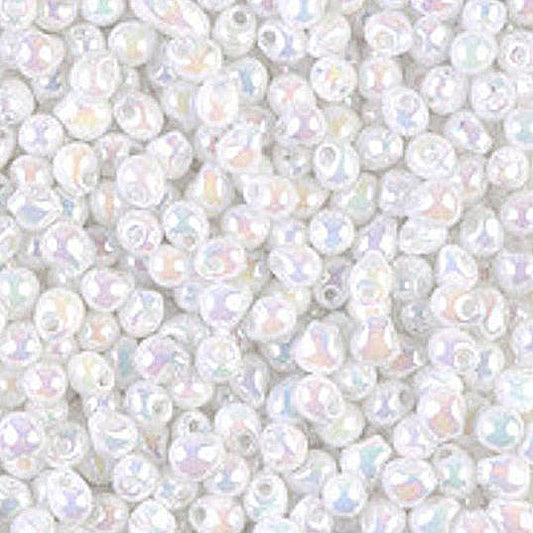 Miyuki Drop 3,4 mm DP34-471 Perles AB en perles blanches - 5 g