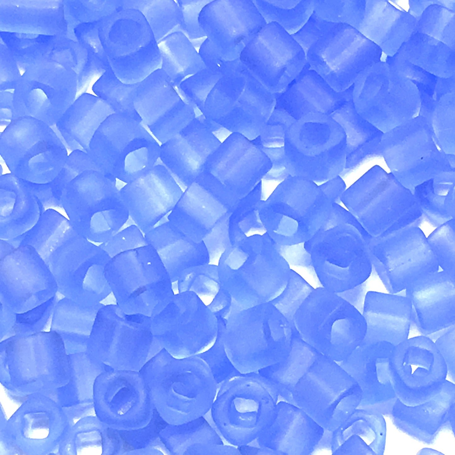 TOHO T2C13F  2 mm Matte Light Sapphire Cube / Square Glass Beads, 5 gm