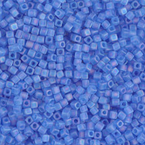 Miyuki 1.8 mm Square / Cube SB18-150FR  Matte Sapphire AB Beads - 5 or 10 gm